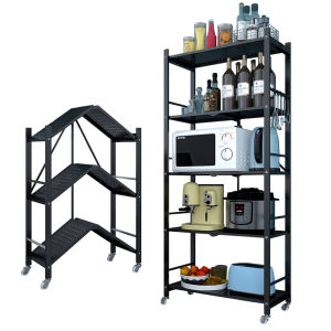 ชั้นวางของสแตนเลส ชั้นวางของ ชั้นวางมีล้อพับได้ ชั้นเก็บของ ชั้นวางมีล้อ ชั้นวางหนังสือ ชั้นวางของครัว ชั้นวางไมโครเวฟ