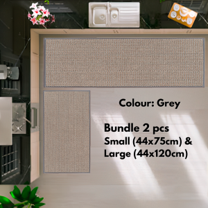 🇸🇬 Premium Woven Kitchen Mat Anti Slip Long Kitchen Rug Washable Oil Proof Kitchen Carpet Floor Mat Scandi Style