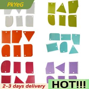 PkYeG 6Pcs Cutter Pastry Dough Fondant Cream Decorating Cake Scraper Edge Tools