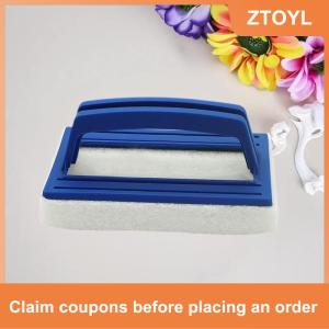【ZTOYL】 Hồ bơi tường làm sạch bàn chải đường nước Scrubber làm sạch hồ bơi suối nước nóng hồ bơi bồn tắm Spa phụ kiện bọt biển bàn chải Hồ bơi sạch hơn