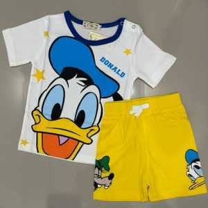 L.NICE - SETELAN ANAK BALITA KAOS DONALD DUCK & YELLOW PANTS / SETELAN BAJU KAOS ANAK DISNEY / SET KAOS DAN CELANA PENDEK ANAK LAKI-LAKI