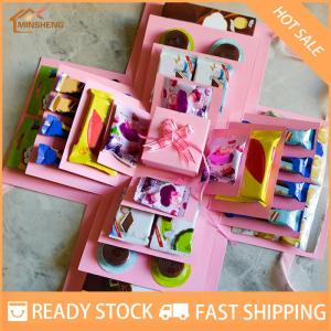 MIH ✨ COD ✨ กล่องของขวัญขนมประกอบทำด้วยมือกล่องของขวัญแปลกใจสำหรับวันวาเลนไทน์วันเกิดวันครบรอบแต่งงาน