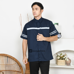 Rao Uniform Seragam Atasan Wearpack Merah Cabe Pendek Bordir