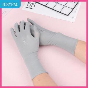 JCSYFAC 1 cặp găng tay Kem chống nắng lái xe găng tay căng Phụ Nữ Chống UV giữa dài thoáng khí găng tay cho mùa xuân mùa hè Găng tay mỏng