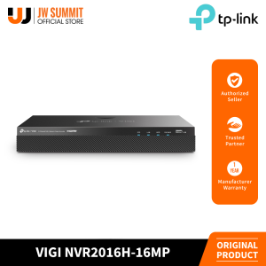 TP-Link VIGI NVR2016H-16MP 16 Channel Simultaneous Playback PoE+ Network Video Recorder