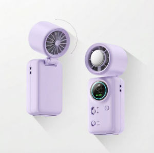 New Arrival Taoxilife Mini Semiconductor Refrigeration Handheld Fan 6000mAh Large Battery 100 Speed Stepless Adjust LED Digital Display Foldable 2-in-1 Handheld & Neck Portable Cooling Fan For Outdoor Travel Sports Ready Stock