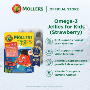 Moller’s ® | Omega 3 Jellies for Children | Strawberry | 36 Jellies