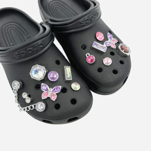 13Pcs Crocs Jibbitz Charms Colorful Diamond 3D Butterfly Shoe Buckle Accessory Detachable Shoe Chain Decoration for Crocs
