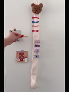 Dễ Thương Gấu kẹp tóc Tổ Chức Chủ Wovenbelt Kẹp Tóc Móc Áo Trẻ Em Barrettes kẹp tóc Treo Vành Đai Cho Cô Gái Nhỏ