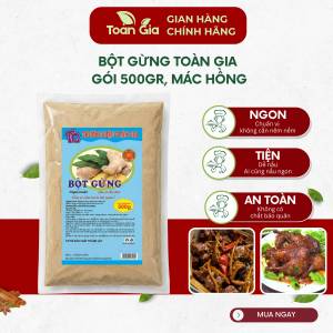 Bột gừng 500g mác xanh gia vị nhà bếp nấu ăn tẩm ướp chiên xào thơm đậm vị