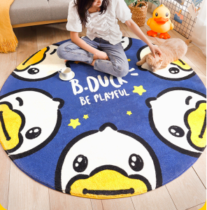KARPET BULU BULAT MODERN MINIMALIS LUCU KOREA DIAMETER 140CM