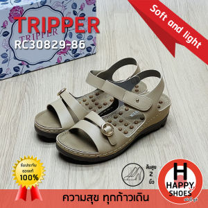 [🥇ทริปเปอร์แท้100%🔢ไซส์ 35-40👠ส้น 2 นิ้ว] TRIPPER รุ่น RC30829-86 รองเท้ารัดส้นหญิง รองเท้าส้นเตารีดรัดส้น นุ่มเบาสบาย