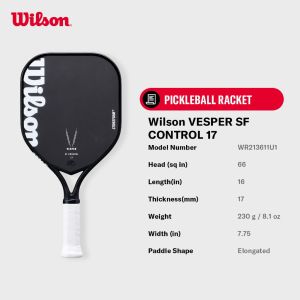17MM 230G  Wilson VESPER SF CONTROL Pickleball Paddle PRO Competitive Pickle Ball Racket WR213611U1