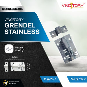 VINCITORY Grendel Stainless FREE SKRUP Grendel Pintu / Jendela Stainless Asli Tebal PREMIUM