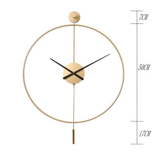 Minimalist Nordic Series Swing Wall Clock Iron Art Hot Sale Vintage Roman Clock Home Living Room Simple and Fashion Retro Creative Decorations
