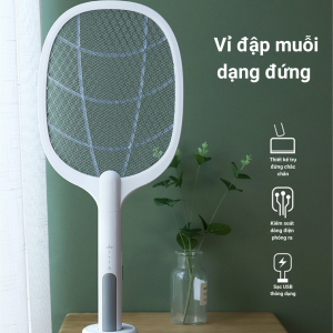 Vợt muỗi tự động kiêm đèn bắt muỗi M4 sạc tích điện vợt bắt muỗi thông minh cao cấp để bàn