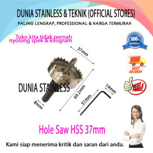 Hole Saw HSS 37mm pembolong lubang