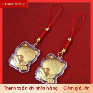 CS Mới may mắn mèo yuanbao Mèo Điện thoại chuỗi máy ảnh phím dây chuỗi Dễ Thương Dây Móc khóa quà tặng năm mới