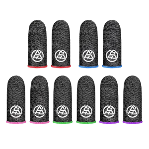 Lightweight Conductive Fiber Glowing Finger Sleeves Protectors Flexible Nonslip Optimized For FPS Mobile Gaming Precise