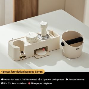 Bincoo Đầm cà phê đặt bột nhà phân phối portafilter quả Cơ sở 3 bộ chi tiết Máy pha cà phê Espresso xử lý lưu trữ cơ sở bột Báo Chí búa đặt 51mm/58mm