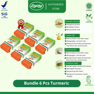 [6 PCS TURMERIC ] Paket Hemat Sabun Arab Pyary Turmeric Original BPOM Distributor Resmi Pyary
