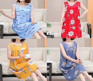 MIDI DRESS PAKAIAN RUMAH MOTIF MODIS STYLE KEKINIAN 2024