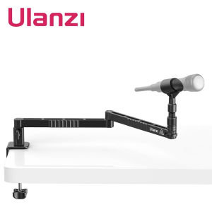 ULANZI LS26 Low Profile Microphone Boom Arm Mic Holder Mount Clip Desktop Table Clamp Stand