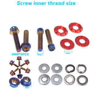 Screw Set For Street King Side Mirror v1 New Look Alloy Bolts Flower Type Suma Motorcycle CNC Alloy