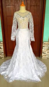 gaun pengantin murah/gaun pengantin modern/baju pengantin/baju akad nikah/gaun kekinian