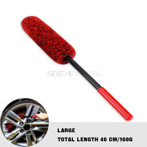 SEAMETAL Car Wheel Tire Brush PP Long Handle Universal Wash Wheel Brush Wool Brush Car Cleaning Tool