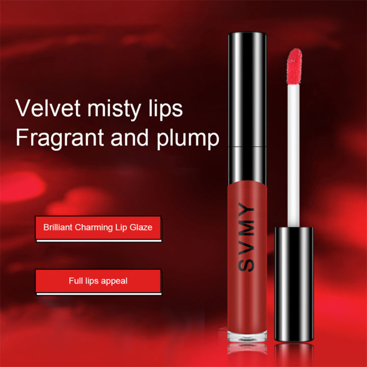 3ชิ้น SVMY Charming ลิปกำมะหยี่กันน้ำได้ถ้วยไม่อยู่แบบลิปเคลือบริมฝีปาก ...