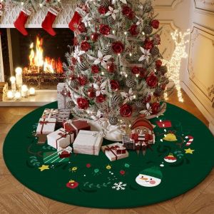 Thảm Tròn Lót Gốc Cây Thông Noel Váy Cây Thông Giáng Sinh Chất Liệu Vải 3 Lớp Siêu Dày Dặn Cao Cấp Size 50cm / 80cm