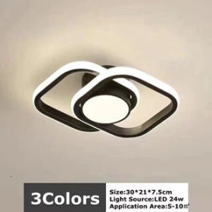 YHLAMP Corridor Light Modern Ceiling Light Led Ceiling Lamp Bedroom Center Light Nordic Lights Nordic Light Fixture Pendant Lamp Trichromatic Light Led Ceiling Light for Hallway Living Room Bedroom Study Room Kitchen Dinning Room Home Ceiling Lighting