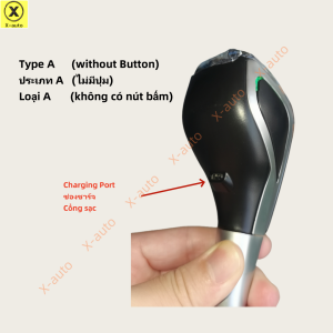 Crystal Gear Shift Knob with LED Light for Toyota Honda Nissan Proton etc. - Gear Knob for Manual & Automatic Transmission Vehicles Luxury Interior Upgrade