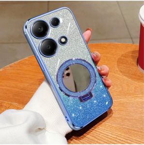 Casing Redmi Note 13 Pro 4G 5G Luxury Gliter Premium TPU Ring Holder Mirror