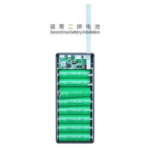 Box sạc dự phòng 16 cell C16 PD Qi LED sạc nhanh 22.5W và sạc không dây 15W Mẫu mới(Không gồm pin)