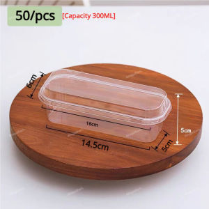 100PCS Mini Loaf Deli Dessert Container with Lid Mango Float Mousse Dessert Container Rectangle Box