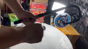 ระบบรอกสปูลลิ่งเครื่องม้วนสายเอ็นเครื่องสพูลเลอร์สปูลเลอร์เอ็นตกปลาพกพาได้สำหรับรีล