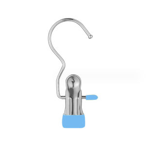 ES.ที่หนีบผ้าสเตนเลส (1 ชิ้น&5 ชิ้น&10 ชิ้น) กันลื่น แบบพกพา สีสันสดใส  คลิปเก็บเสื้อผ้า ประหยัดพื้นที่ ปลีก/ส่ง EASYHOME E918