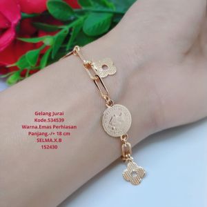 Gelang Jurai Titanium Tembaga Xuping Rodium Perhiasan Akseaoris Lapis Emas 1824 Karat