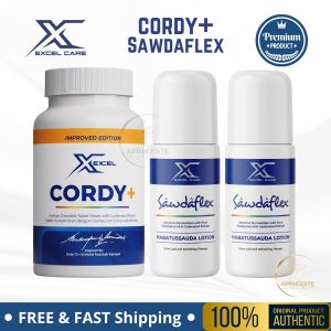 [Combo] Excel Care CORDY+ 2x Sawdaflex (100% Original HQ) Orange Chewable Tablet Inspired by Dato Dr Hj Mohd Fadzilah Kamsah