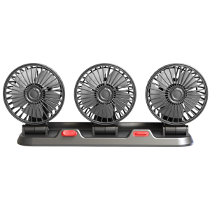 USB Car Three-Head Fan Automotive Electric Fan USB 5V/12V/24V Fan Auto Air Cooling Fan Car Silent Fan