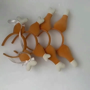 Lovely Turkey Leg Headband Novelty Chicken Leg Headband Party Stage Props Headdress Adult Child Headpieces Accessories