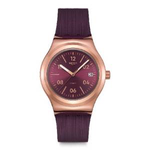 Swatch Burgundy Story (YIG401) Purple 42mm Silicone Watch