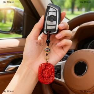 [COD] Big House จี้พวงกุญแจพิกเซียะสิบสองราศีสำหรับผู้หญิงผู้ชายพวงกุญแจรถพิกเซียะสีแดงนำโชคกระเป๋าสวยงามของขวัญเครื่องประดับตกแต่ง