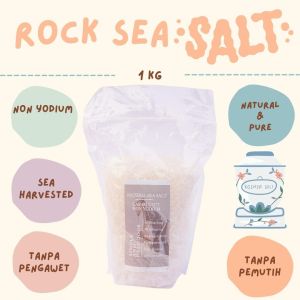 Pure Sea Salt kemasan 1000 gram | Garam Kasar | Coarse Salt