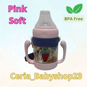 Botol Minum Gelas Bayi Gelas Anak Balita Gemoy Viral Dengan Sedotan Silikon Antisedak Bahan PP dilengkapi tali