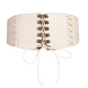 Steampunk Corset Belt Women Waspie Belt Lace-Up Tied for Teenager Girl Victorian Waist Cincher Halloween Cosplay Costume