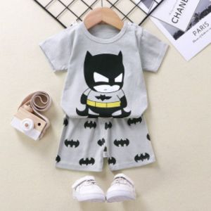 【C078】Boys and Girls Baby Fashion Short-sleeved 2-Pieces set Childrens clothing cotton T-shirt with Shorts Kids Clothing 儿童短袖套装