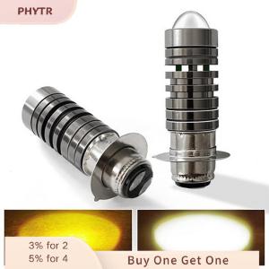 PHYTR HOT Universal 12V Dual Color Headlight Bulbs P15D H6 PX15D LED Motorcycle Headlight H6 Scooter Motobike Head Lamp